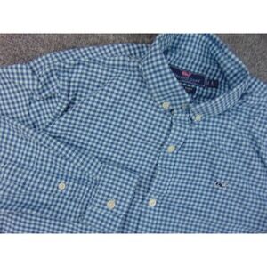 Vineyard Vines Shirt Mens Large Classid Fit Blue Gingham Weekend